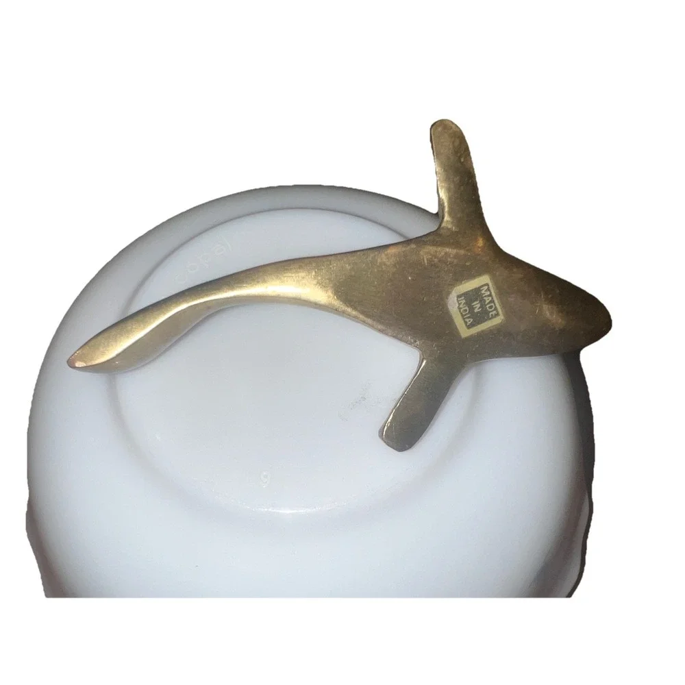 Vintage Solid Brass Swimming Ocean Shark Figurine Paperweight 4 in.